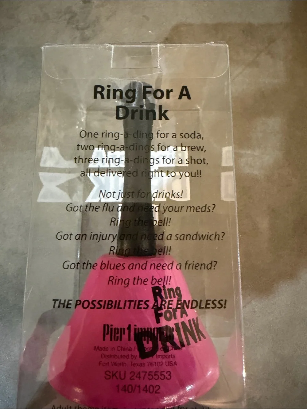 Funny “Ring For A Drink” Bell | Bar Cart Decor | Hostess Gift | Party Game